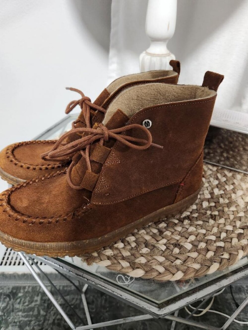 Women's Minnetonka Tealey Lace Up Suede Ankle Boots Sz 8M MSRP $110 - Picture 8 of 11